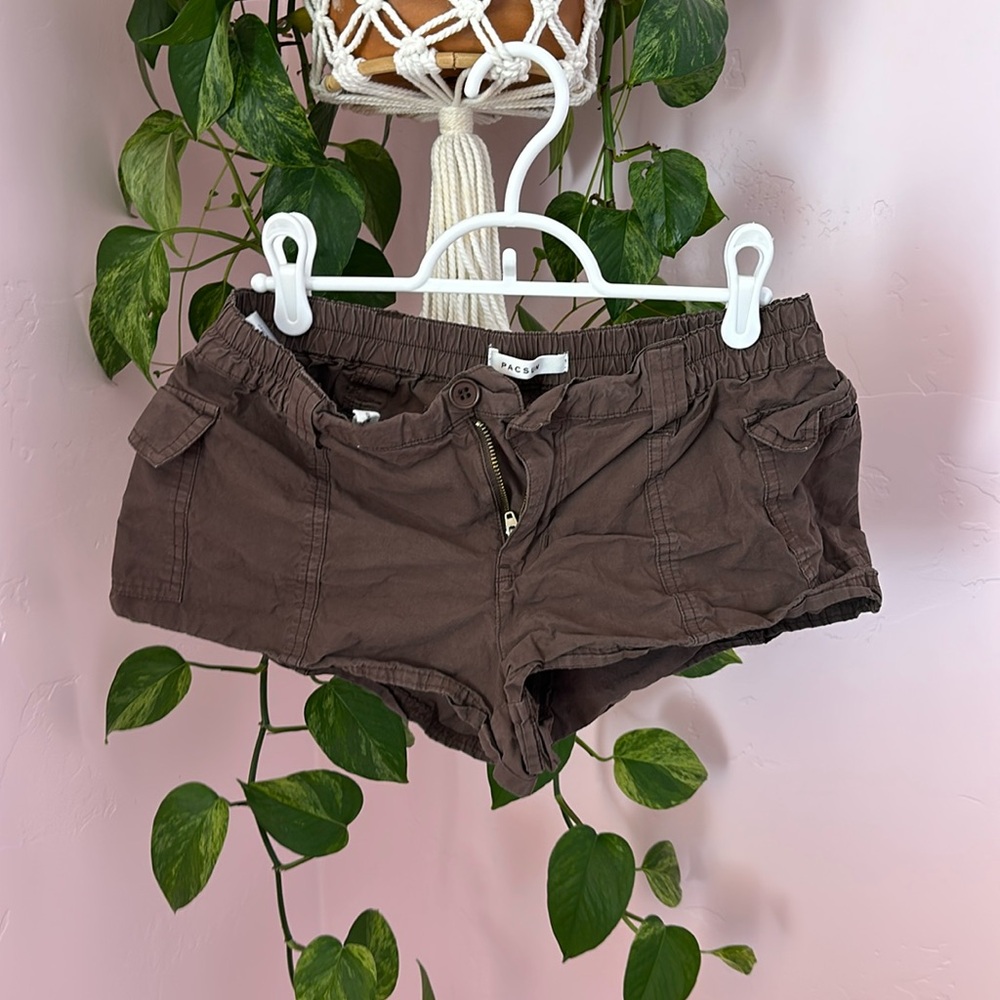 PACSUN - Brown short shorts low waisted